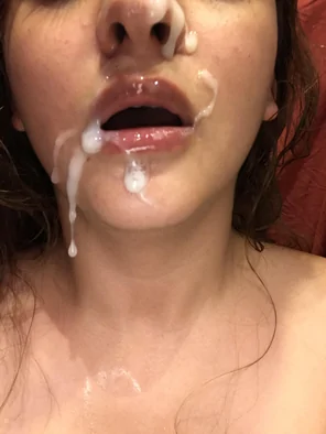 Facial after getting facefucked :3