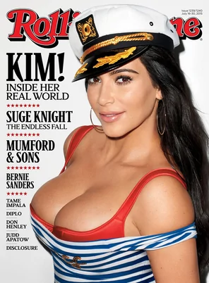 amateur photo Kim K bursting out on new cover for Rolling Stone