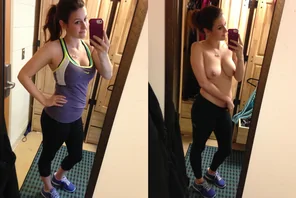 Working on her fitness