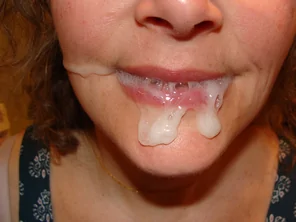 My Wife showing off his cumshot