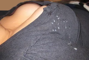 Lot's of cum spray on that sweater