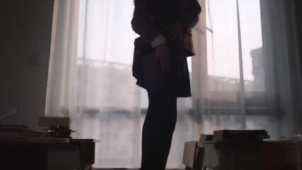School Girl Teases In School Skirt And Pantyhose.