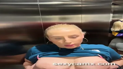 Busty MILF Suck Cock And Get Pounded Hard In Elevator Live At