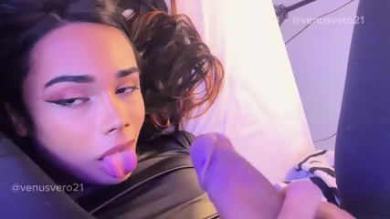 Hot Transgirl HUGE Self Facial