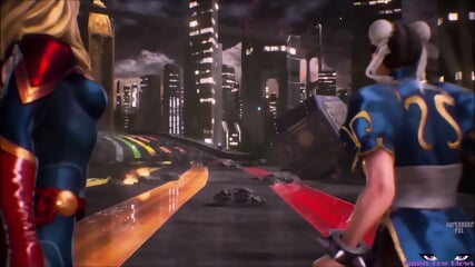 Captain Marvel & Chun Li BALLBUSTING Groin Knee, Kick In The Nuts, Nut Punch