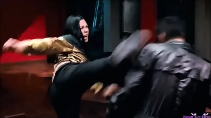 Woman Martial Art ASIAN BALLBUSTING Kick In The Balls, Many Men Defeated