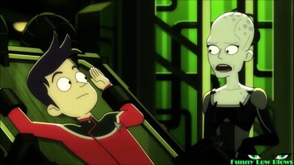Borg Queen KICK IN THE BALLS Cartoon Ballbusting Star Trek
