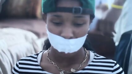Ebony Gagged