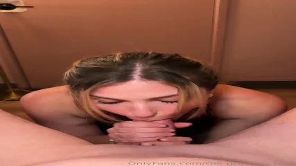Delicious Busty MILF Swallowing Cock
