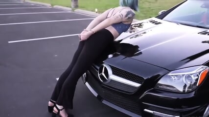 Hot Girl Arrested On Car