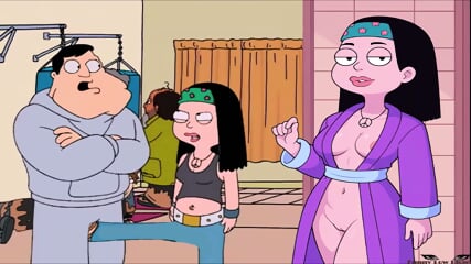 Hayley GYM BALLBUSTING American Dad ANIME Kick In The Balls Step Daddy Busted