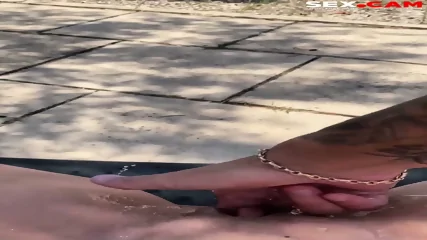 She Squirts When The Gardener Fingers Her Pussy