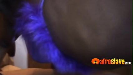 Curvy Ebony Slave Never Seen Such A Huge White Cock