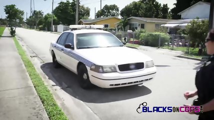 BUSTY Bisexual UNIFORMED Fems Ride BIG BLACK COCK Outdoors