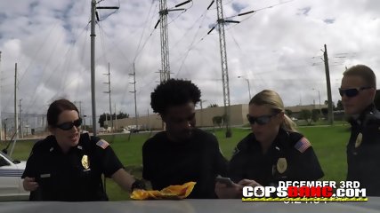 Big Breasted Female Cops In Uniform Love To Get Their Fat Pussy Slammed On All Fours In A Rooftop