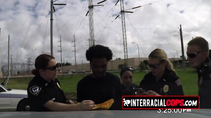 Persecution Ended Up In Hardcore Sex Between These MILFs And A Black Thief.