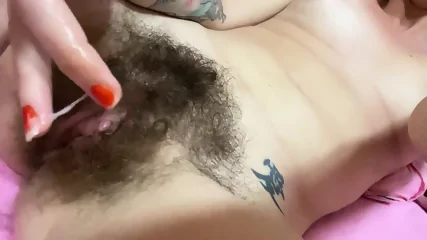 Big Hairy Bush And Big Clit Cunt Orgas